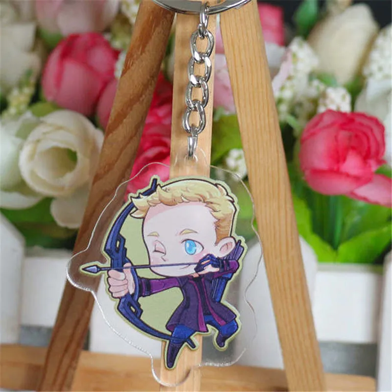 Hawkeye LXJERY 15 видов стилей мультфильм брелок супер герой Marvel Мстители Акриловые брелок школьный декор кулон брелок - Цвет: Hawkeye