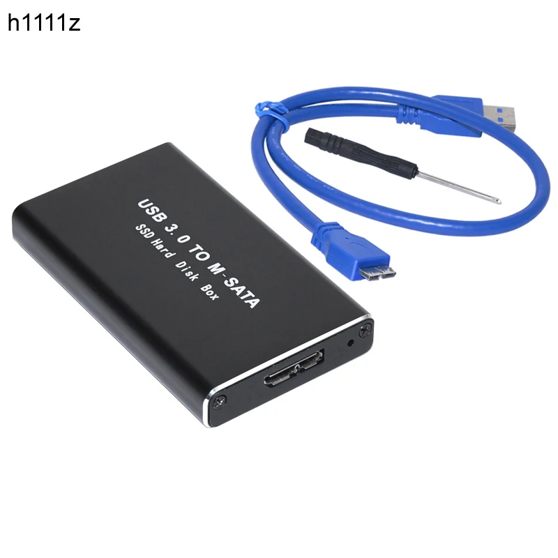 Мини SSD чехол для жесткого диска USB3.0 адаптер mSATA жесткий диск корпус алюминиевый сплав внешний жесткий диск чехол mSATA к USB3.0 коробка