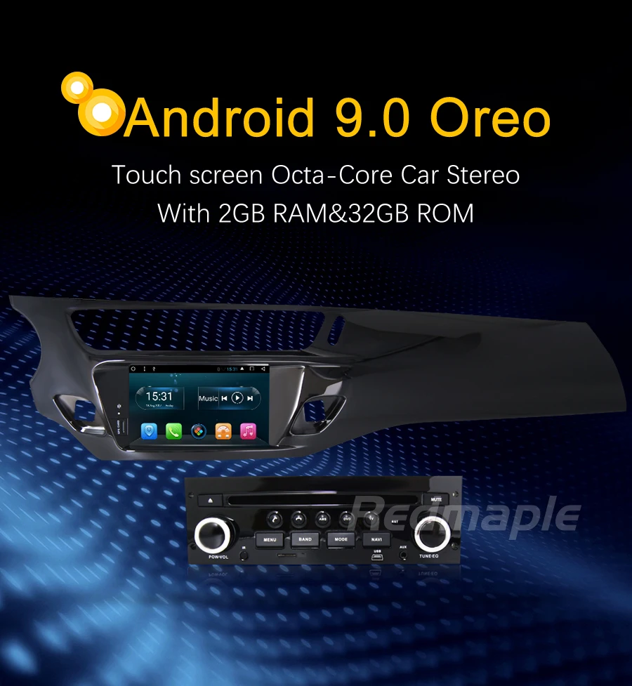 Sale Octa Core Android 9.0 Car Radio GPS DVD Multimedia Player Stereo For Citroen C3 DS3 2010-2016 Auto Audio Navigation HeadUnit 4