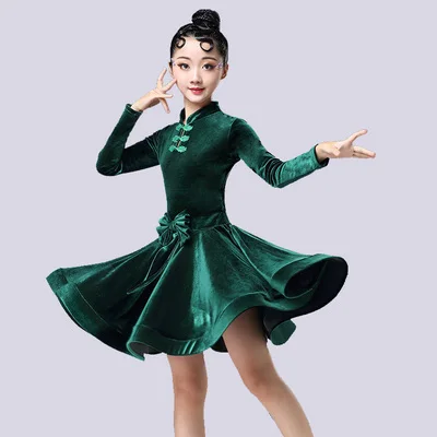 

Latin Dance Dress for Girls 2020 New Sexy Ballroom Dresses Tango Salsa Latin Dance Dress Children Performance Wear Salsa Clothes