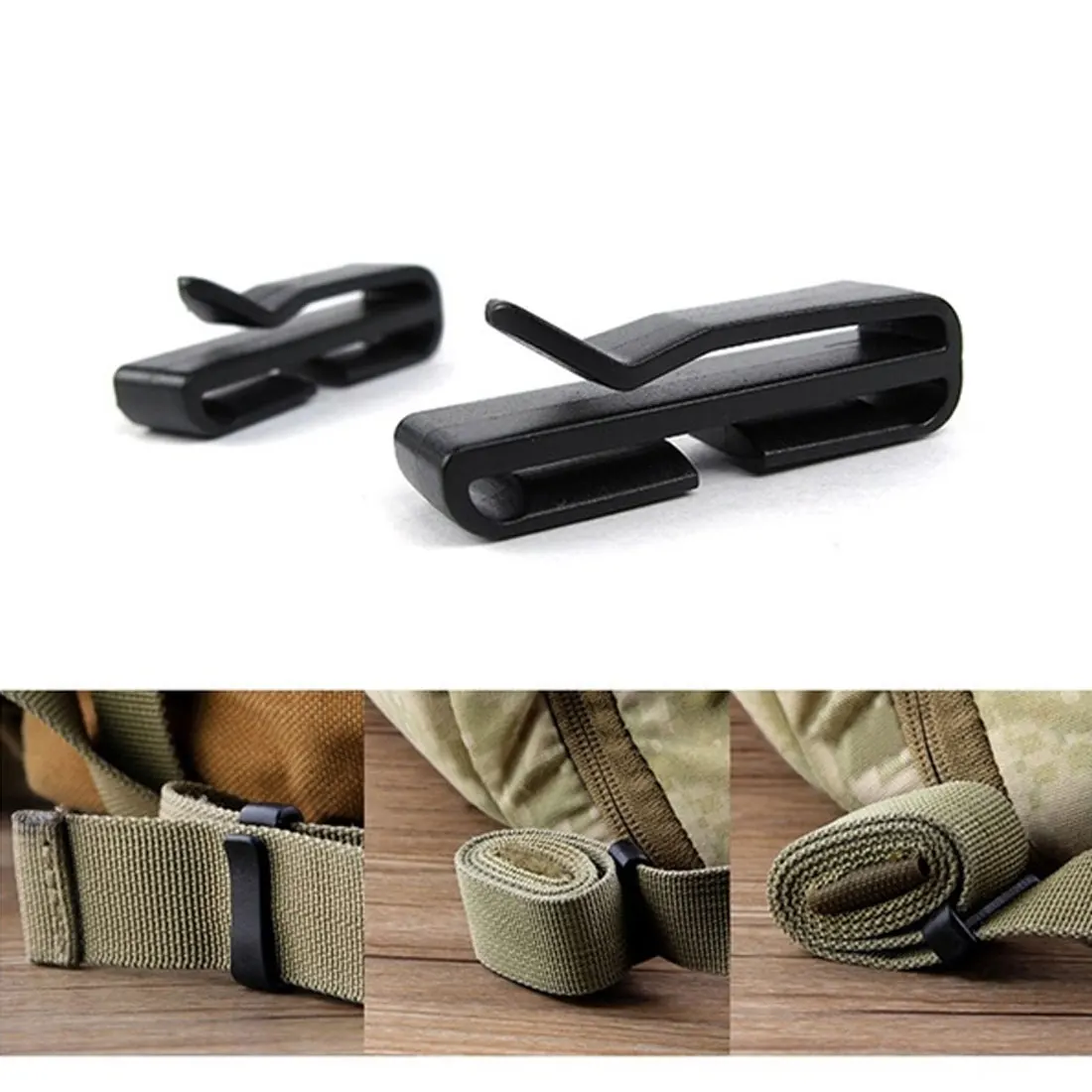 2 шт. черного цвета с быстрым скольжением крышки объектива зажим ползунок для Molle