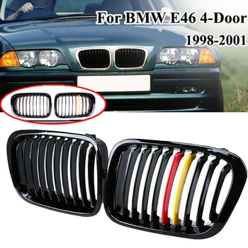 

For BMW E46 3 Series 4 Door 1998 1999 2000 2001 Car accessries car Front Gloss Black M- Color replacement Grille Kidney Grill
