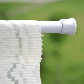 

Telescoping Curtain Rods Shower Curtain Rod Extendable Adjustable 60-110cm Round Hanger Spring Loaded Product