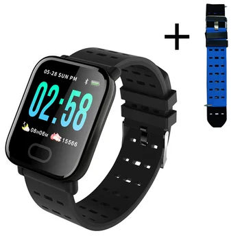 Reloj inteligente A6, pulsera inteligente con Control remoto, resistente al agua, ritmo cardíaco, cardi