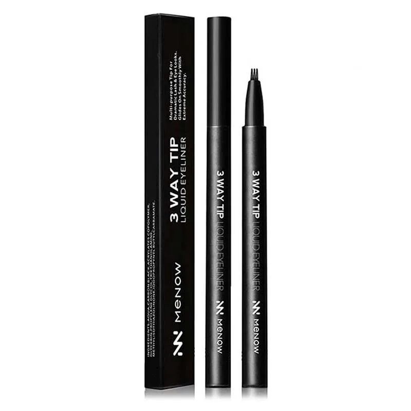 

1Pc Fashion 3 Way Tip Liquid Eyeliner Professional Smoky Eye Black Eyeliner Pen Waterproof Eye Cosmetic Make Up Tool TSLM2