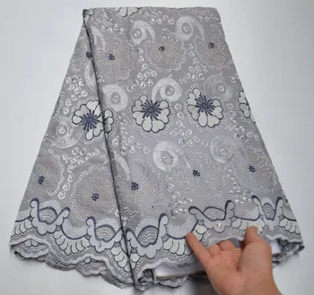 

Nigerian Cotton Lace Fabric Embroiderey African Cotton Lace Fabric Eyelet Swiss Voile Lace For Ghana Wedding Sew Stone T2-20