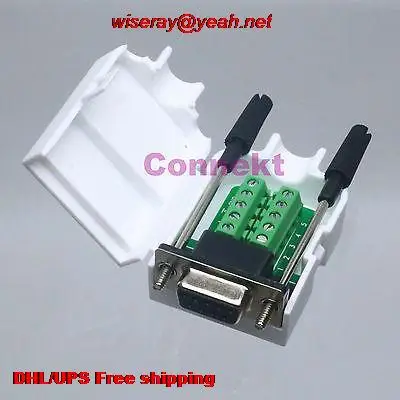 DHL/EUB 50 шт. con tors DB9 Женский 9Pin D-Sub solderless пластиковый винт крышки терминал Board-A6