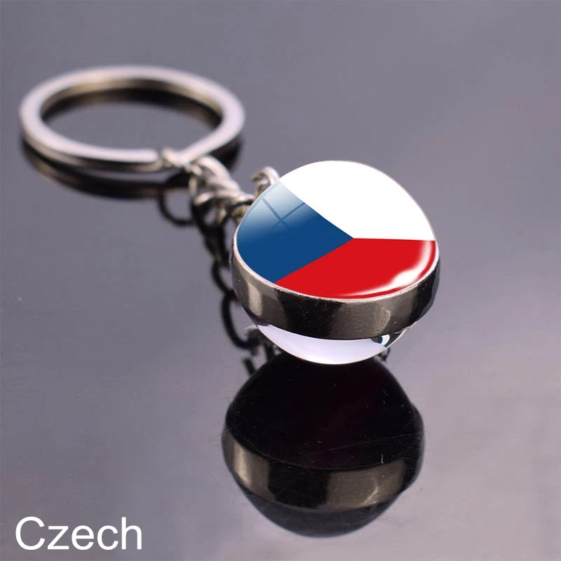 Российский флаг стеклянный шар брелок страны мира флаг Испании Мексика брелки Национальный кулон в форме флага сувенир из поездки подарок