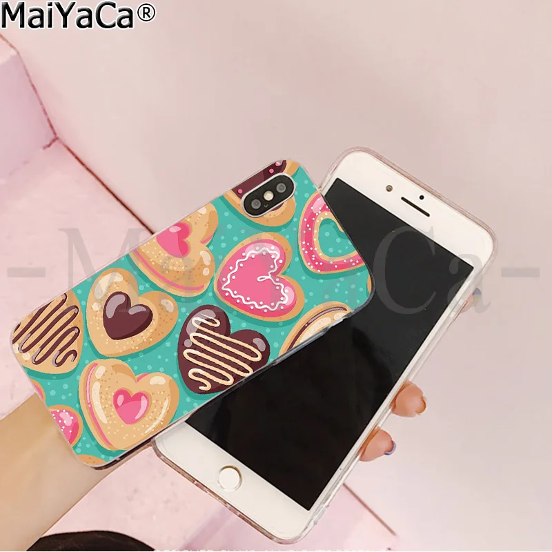 MaiYaCa вкусная чашка торт пончики десерт сердце еда чехол для телефона чехол для Apple iPhone 8 7 6 6S Plus X XS MAX 5 5S SE XR чехол - Цвет: A15