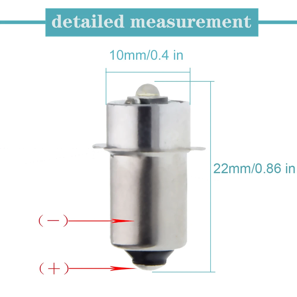 Maglite 교체용 베이스 LED 업그레이드 전구, C/D 손전등 토치용 변환 키트, 2X P13.5S, 3V-24V DC 3V 4.5V 6V 18V