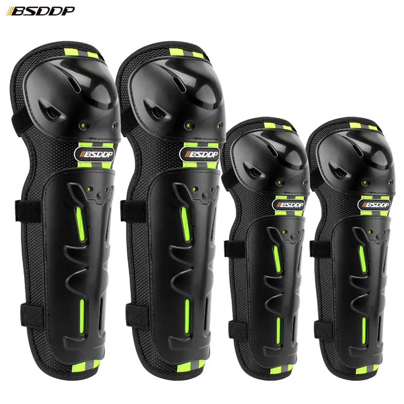 4pcs Motorcycle Cycling Elbow Knee Pads kneepad guard Motocross protection equipment joelheiras de Shin Guards Armors Set | Автомобили и