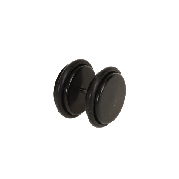 Pack of 2 PCS 18G Ear Studs Plug Artificial Ear Plug Ear Taper Ear Stretcher Fashion Jewelry Black