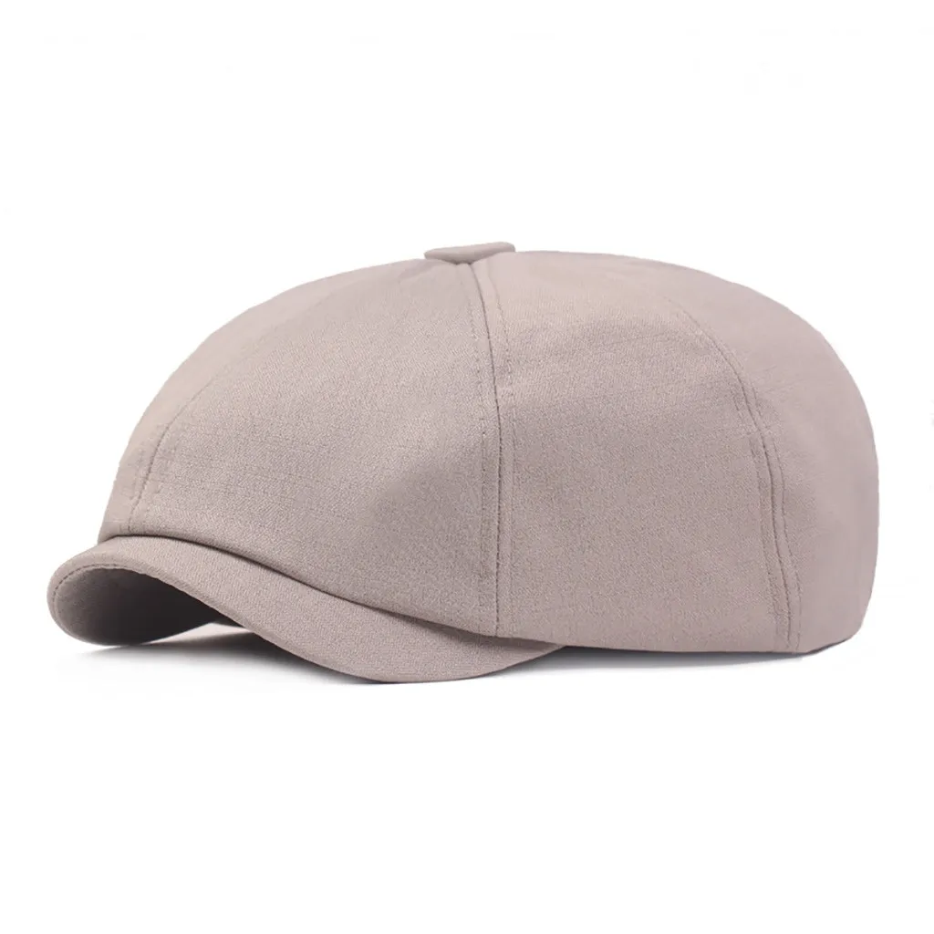 Men Women Cotton Golf Driving Beret Cabbie Hat Newsboy Flat Ivy Sun Casual Cap Duckbill Adult Adjustable Driving Cabbie Hat 8.14