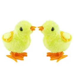 Интересный Заводной милый цветной игрушка "цыпленок" прыгающий цыпленок Заводной плюшевый прогулочный подарок для детей игрушка для