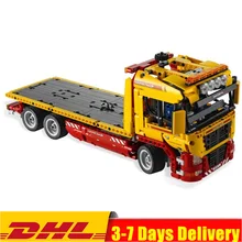 DHL 20021 Technic набор 1115 шт бортовой прицеп модель строительные блоки кирпичи совместимые игрушки обучающая машина Moc 8109