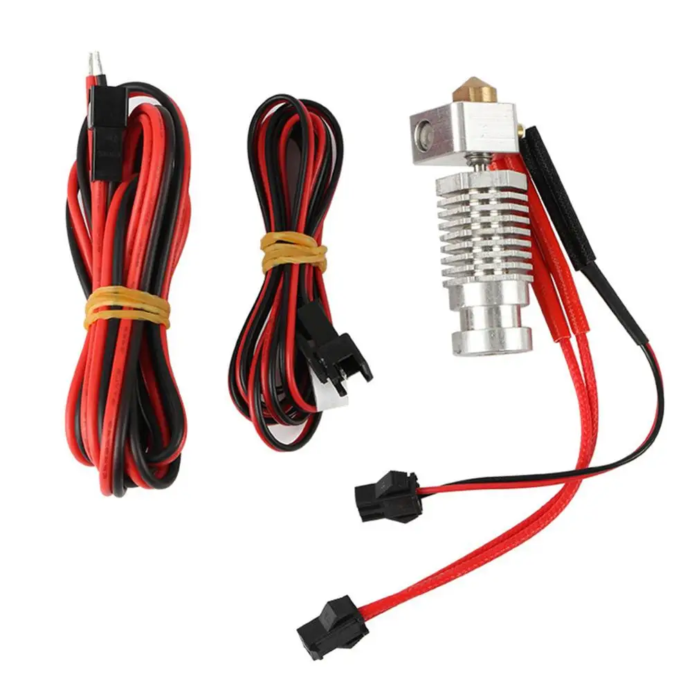 

1Set 3D Printer Hot End Kit Hexagon Hotend Extruder Set with 0.4mm Nozzle 100K Thermistor Wire for R1 1.75mm 12V 3D Printer Part