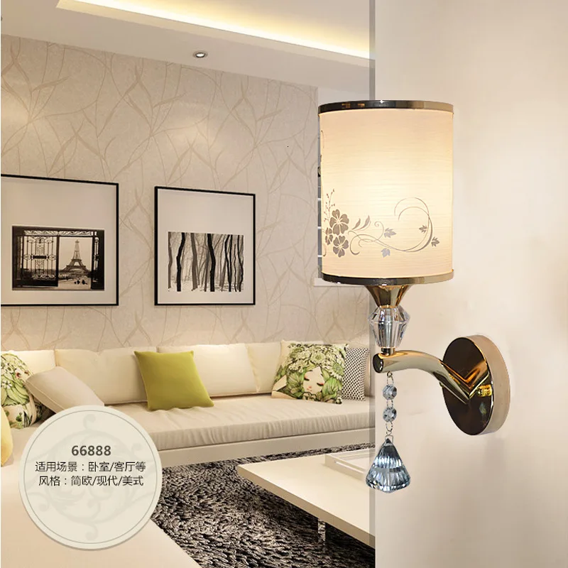 

Modern crystal wall lamp gold sconce lights AC110V 220V fashion luxury lustre living room bedroom light fixtures
