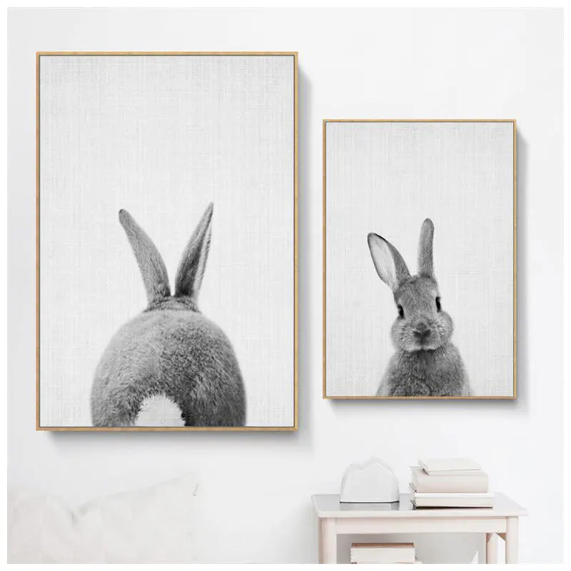 

Animal Children's Room Cute Rabbit Living Room Porch Decorative Painting Core