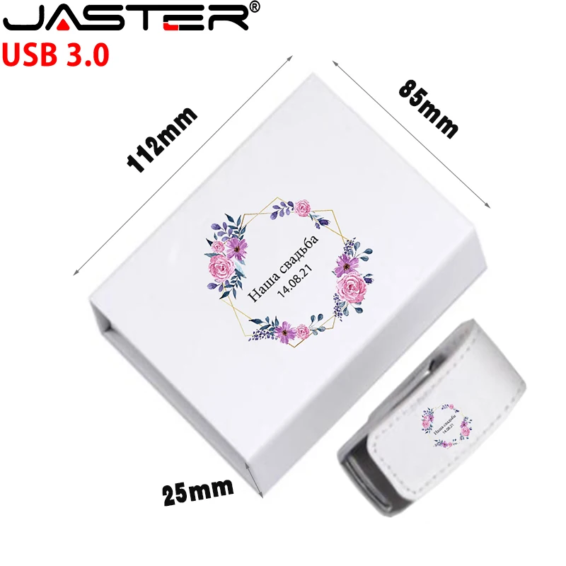 Jaster-usb Flash Drives u Disk Modelo Shell de Couro Logotipo Personalizado Gratuito Caixa Presente Pendrive Novo 3.0 4gb 8gb 16gb 32gb 128gb - Imagem 2