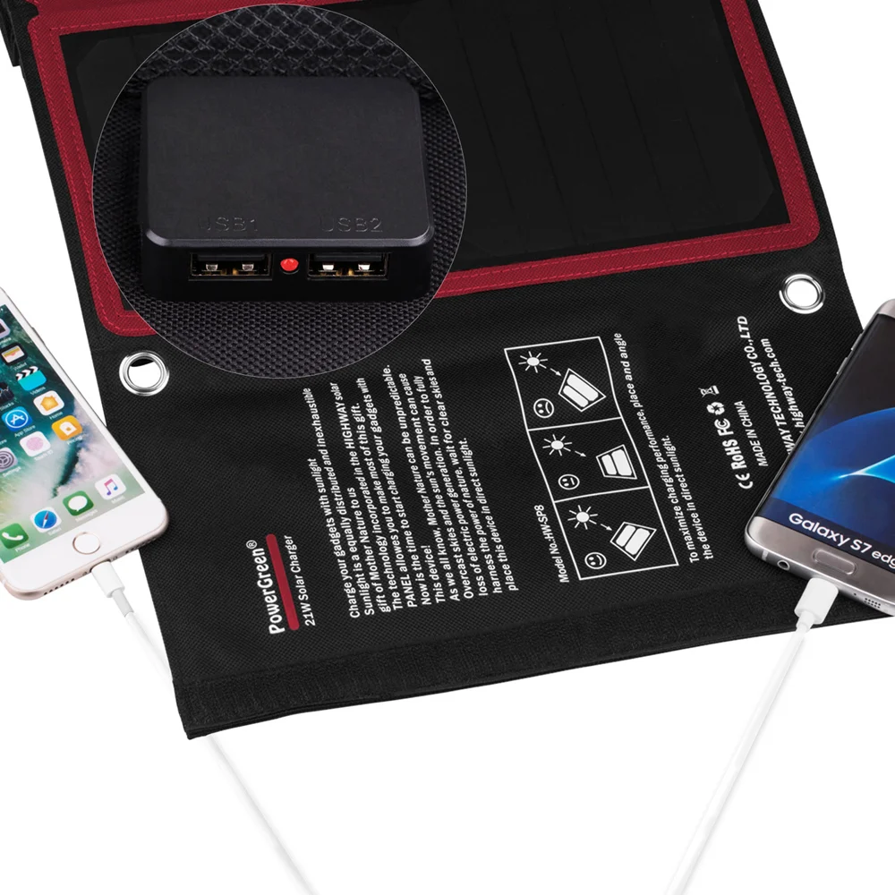 PowerGreen 21w Solar Portable Panel Charger with Dual USB on Alibaba PowerGreen 21w Solar Portable Panel Charger with Dual USB on Alibaba