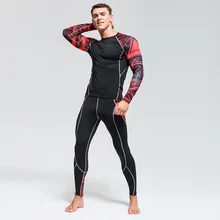 Горячее мужское термобелье, компрессионная одежда, термобелье для мужчин, зимняя быстросохнущая футболка для бега 4XL