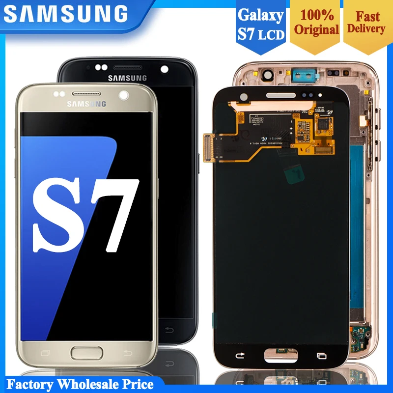 Сменный ЖК-дисплей для SAMSUNG Galaxy S7 5 1 '' G930 G930F сенсорный экран с дигитайзером в