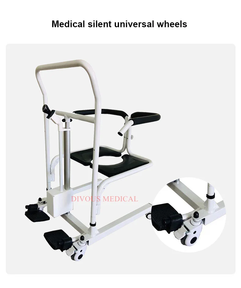 Hot Improve Living Conditions Lifting Sling Transfer Wheelchair Lift Toilet Chair for Patient 3