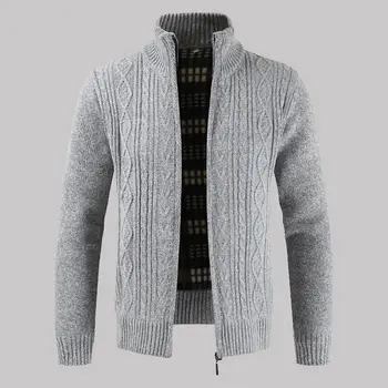 

Sweater Men Autumn Winter Cardigan SweaterCoats Male Thick Faux Fur Wool Mens Sweater Jackets Casual Knitwear Plus Size