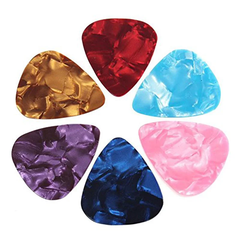 60 Pack Abstract Art Colorful Guitar Picks, Unique Guitar Gift For Bass, Electric& Acoustic Guitars Includes 0.46mm, 0.71mm, 0