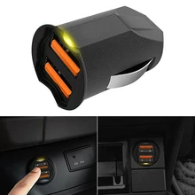 Универсальный 2.1A мини двойной usb порт автомобильное зарядное устройство прикуриватель розетка питание для huawei P30 Pro P10 P20 автомобильное зарядное устройство