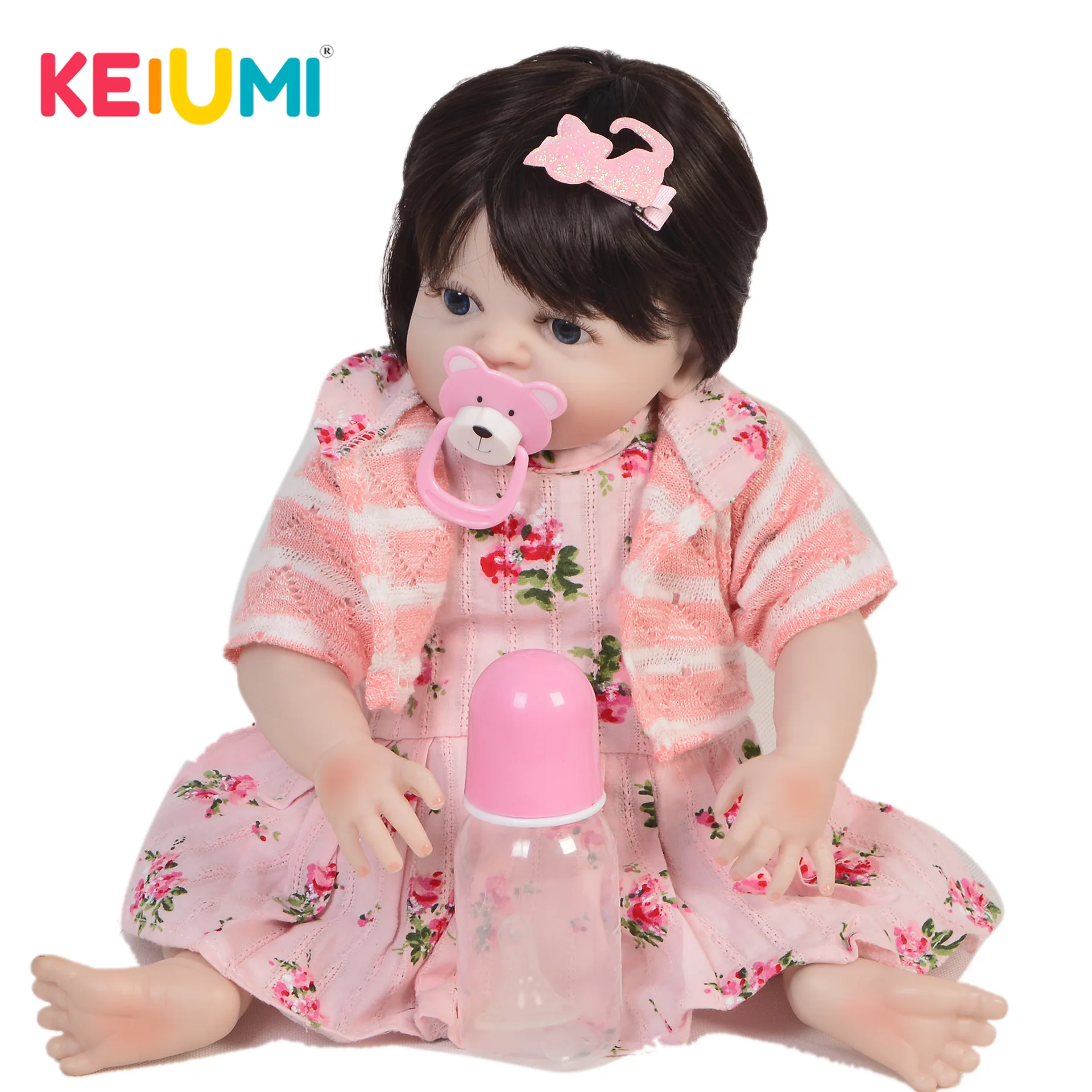 

Keiumi 19-Inch All Silica Gel Reborn Baby Doll Reborn Baby GIRL'S Model Infant Safe Non-toxic
