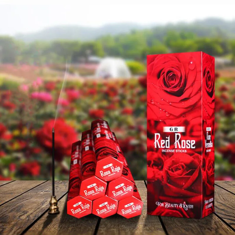 

Индийские благовония Redrose, оригинальные импортные искусственные благовония для гостиной, спальни, дома, йоги, расслабляющий запах