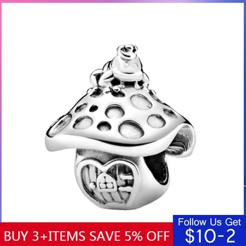 

CodeMonkey Authentic 925 Sterling Silver Mushroom and Frog Beads Fit Original 3mm Bracelet Hot Fashion Charms Jewelry 1505