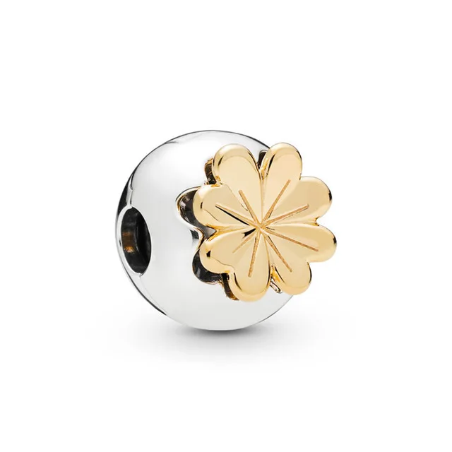 

100% 925 Sterling Silver New 2019 Spring 768000CZ SHINING CLOVER CLIP