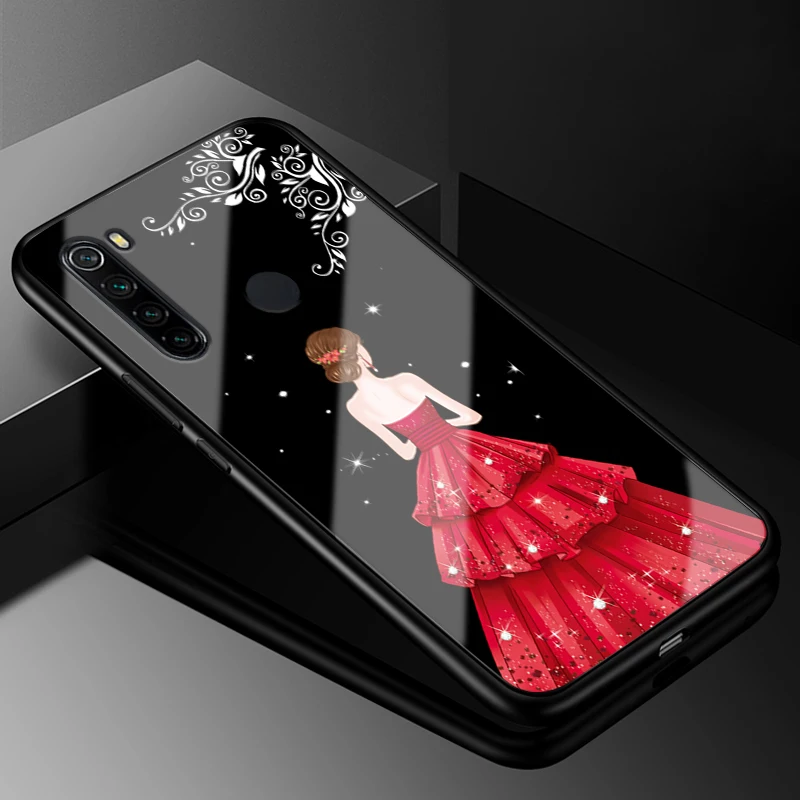 44 Чехол для Redmi Note 8 T, силиконовый бампер, жесткая задняя крышка, чехол для телефона s, для Xiaomi Redmi Note 8 T, Капа для Redmi Note 8 Note8 T, закаленное стекло - Цвет: 44