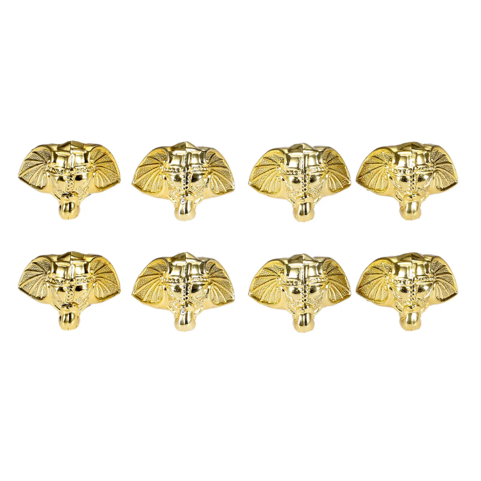 Furniture Corner Protector Decorative Corner Cover Wood Box Feet Protector Metal Decorative Protectors 8pcs Plastic Elephant Shape Corners Gold Feet Jewelry Wood Box Decor Animal Leg Edge Cover Protector Retro w/screw Guard 28*23mm