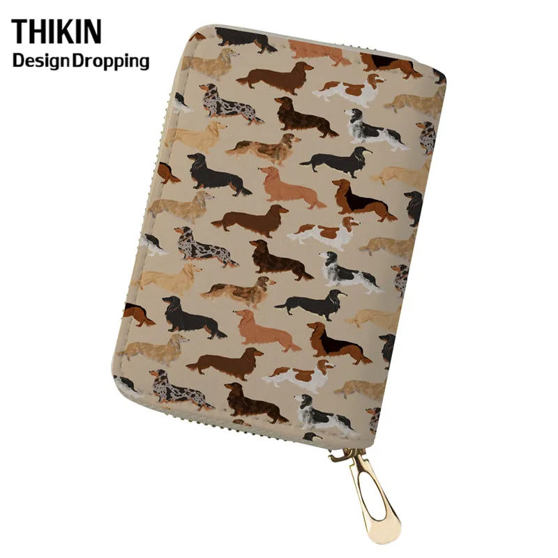 THIKIN Cool 3D Животные волк Печать PU для женщин мужчин бизнес держатель для карт дамы путешествия клатч Обложка для паспорта Porta Tessera Uomo - Цвет: as picture