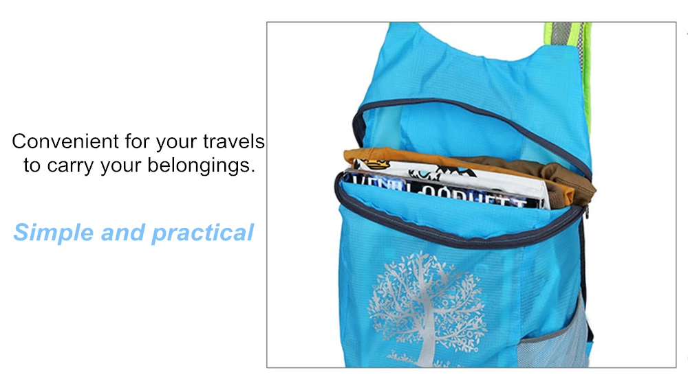 Unisex Foldable Backpack Hiking Camping Bag Ultra Lighting Light Outdoor Sport Backpack Waterproof Folding Backpack for Travel