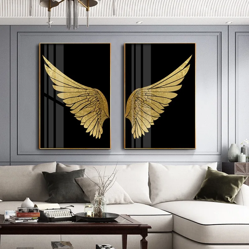 Modern-Golden-Wings-Abstract-Oil-Painting-Posters-And-Living-Room-Decoration-Painting-Prints-Printin (1)