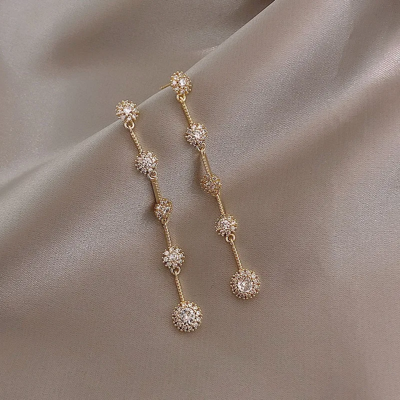 Moon Dangle Earrings For Women Temperament Pearl Cherry Cat Rhinestone Pendant Earring Girl Party Jewelry Gift