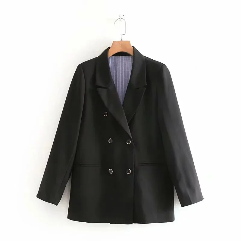 

Western Style 2019 Autumn New Style WOMEN'S Dress Versatile Slimming Casual Back Stripes Joint Suit Coat B