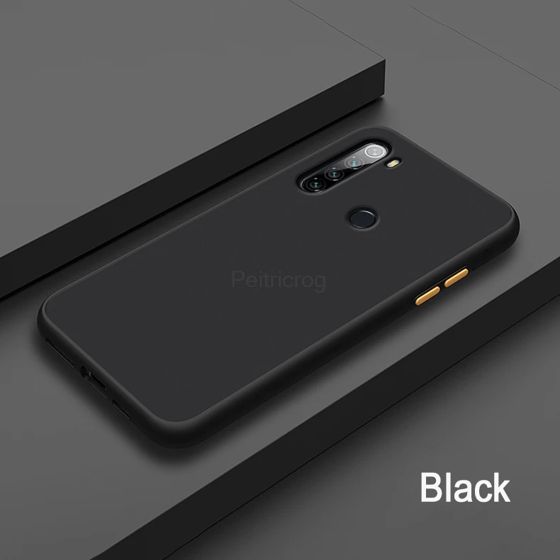 Матовый прозрачный силиконовый чехол для Xiaomi mi 9 CC9 Pro CC9E A3 Lite 9T для Red mi K20 7A 8A Note 8, 8, 7, 10 6 мягкий чехол для задней крышки - Цвет: Black