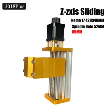 

New Z-axis Screw Aluminium Slide Table 85mm Stroke Linear Actuator Kit Apply Nema17/52 42/57 Stepper motor Spindle Hole 52mm