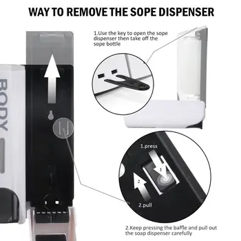 Alternative view of Single/Double/Triple 350ml Soap Dispenser Wall-mount Shower Bath Shampoo Dispenser Liquid Soap Container Bathroom Accessories