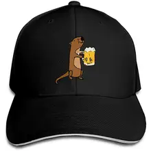 Морская выдра для питья пива Мужская и женская шляпа от солнца бейсболка