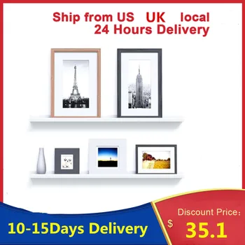 

46 Inch Wall Mounted Corner Shelves Floating Wall Mount Corner Rack Wooden Display Shelves Storage Organizer USA Stock