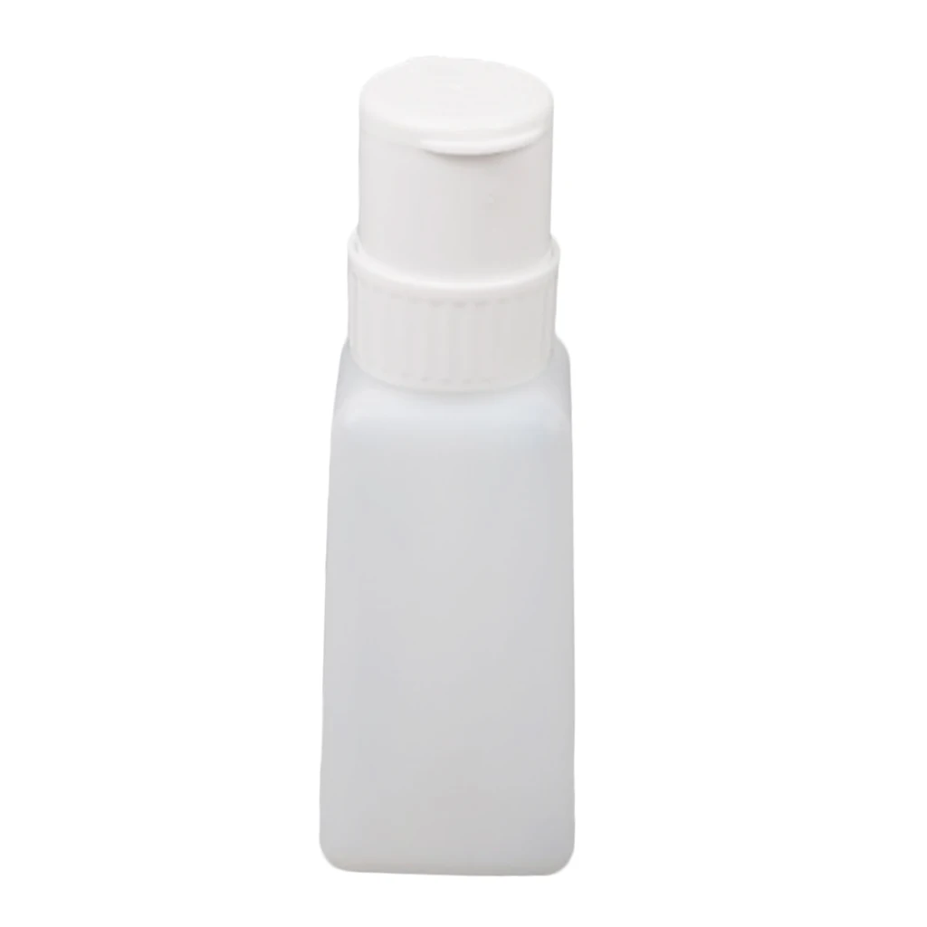 Refillable Nail Polish Remover Liquid Dispenser Ethanol Acetone Push Down Bottle