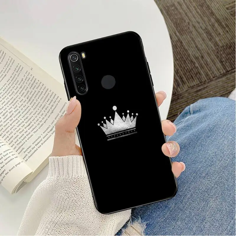 xiaomi leather case handle YNDFCNB Nền Đen Hoa Văn Ốp Lưng Điện Thoại Redmi Note 8Pro 8T 6Pro 6A 9 Redmi 8 7 7A Note 5 5A Note 7 xiaomi leather case cover