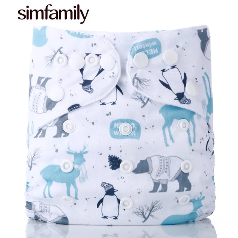 Ohbabyka stampato design Reuseable washable Pocket Cloth Diaper Elephant 1/ inserti
