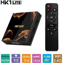 HK1Lite Android 9,0 ТВ приставка HK1 Lite Смарт ТВ приставка 2 ГБ DDR3 16 Гб 2,4G WiFi 4K медиаплеер RK3228A четырехъядерный ТВ приставка